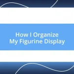 How I Organize My Figurine Display